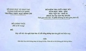 Đề Văn bàn về 'lối sống phông bạt' gây chú ý